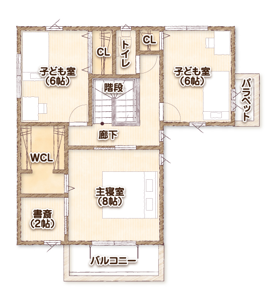 グローバルガーデン 津島市江西町6号地 2階間取り図