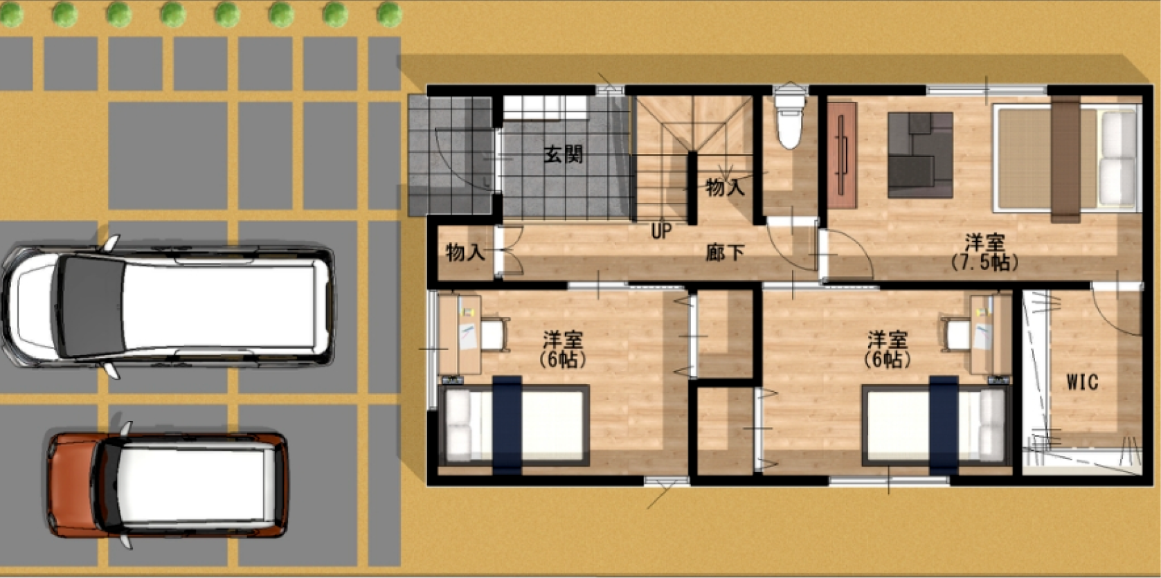1階間取り図（拡大）
