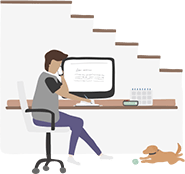 LINEで無料診断を受けるイラスト