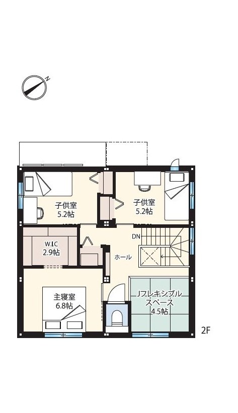 ユナイテッドハイムパーク草津駒井沢 9-3号地＜サウナのある家＞ 間取り図 2F