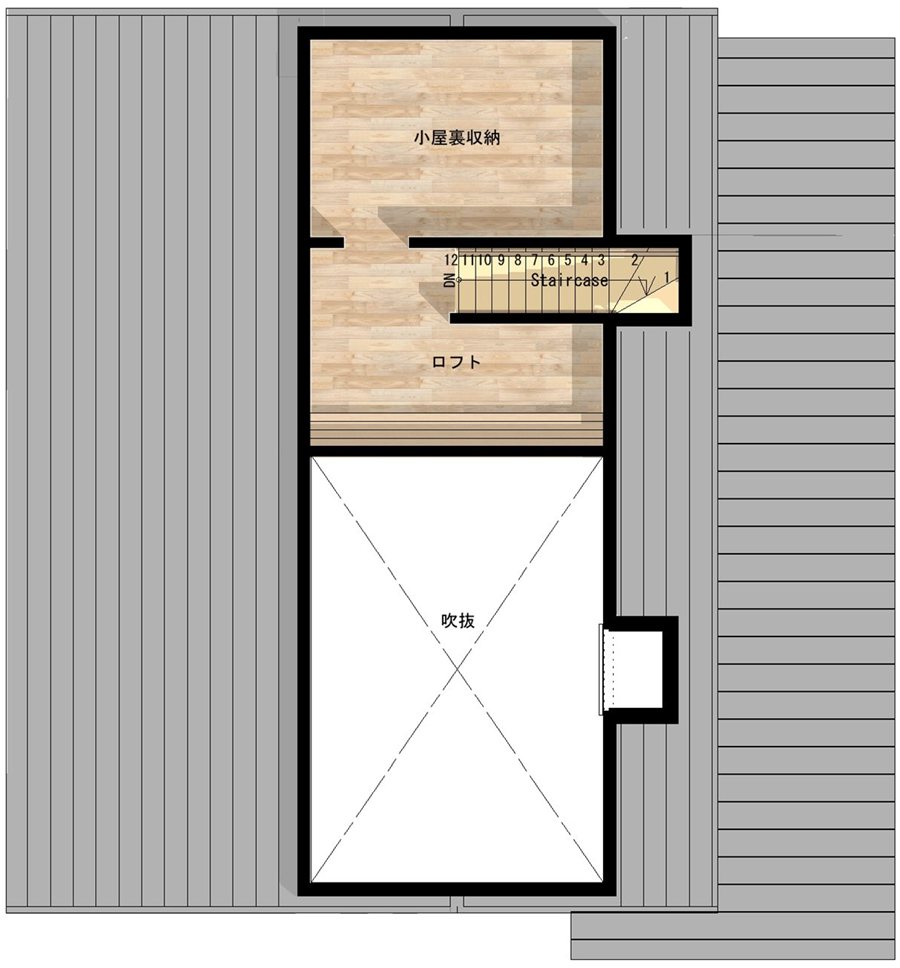 ロフト・小屋裏収納の間取り図