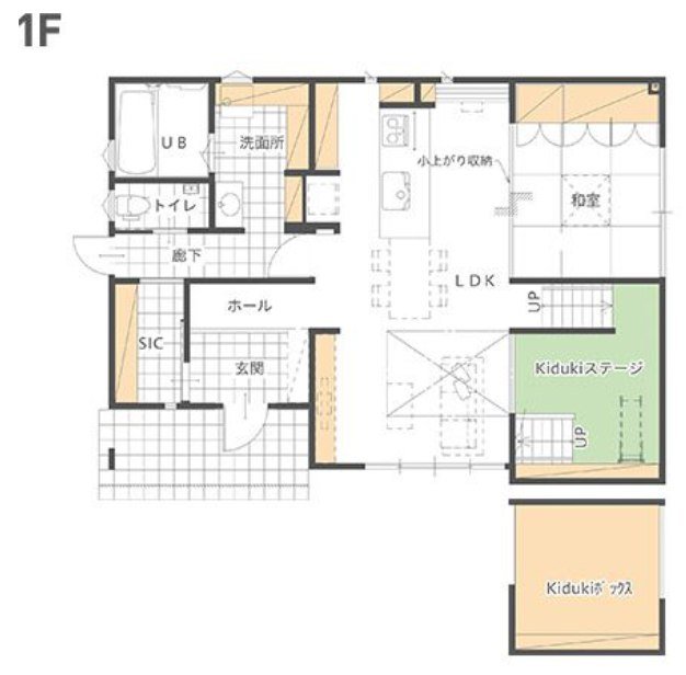 宗像店モデルハウス（kiduki）1階 間取り図